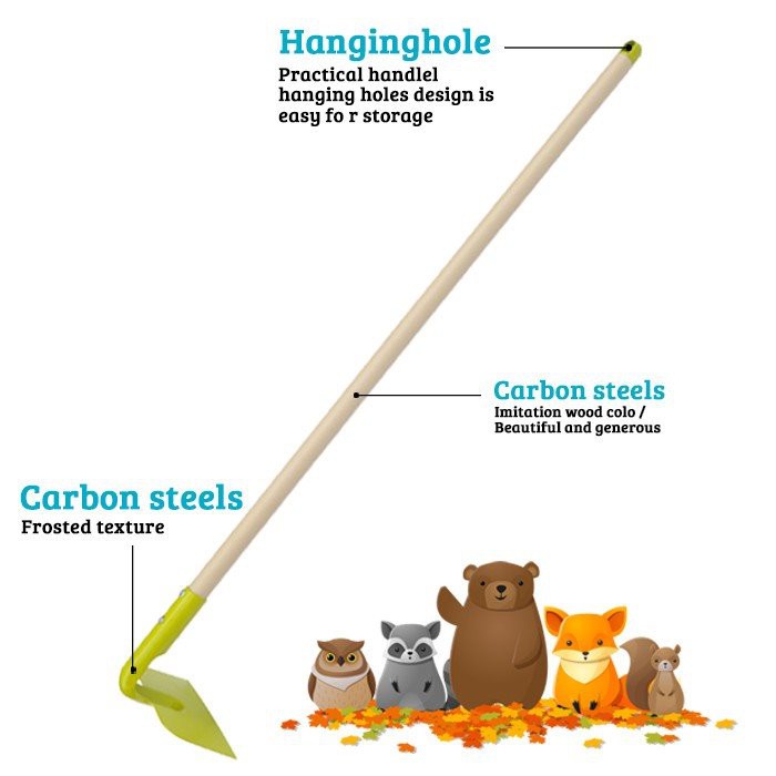 Long handle kids garden hoe